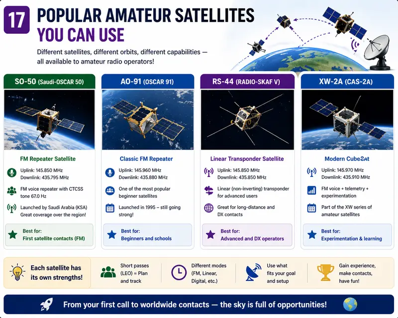 Popular Amateur Satellites You Can Use visual