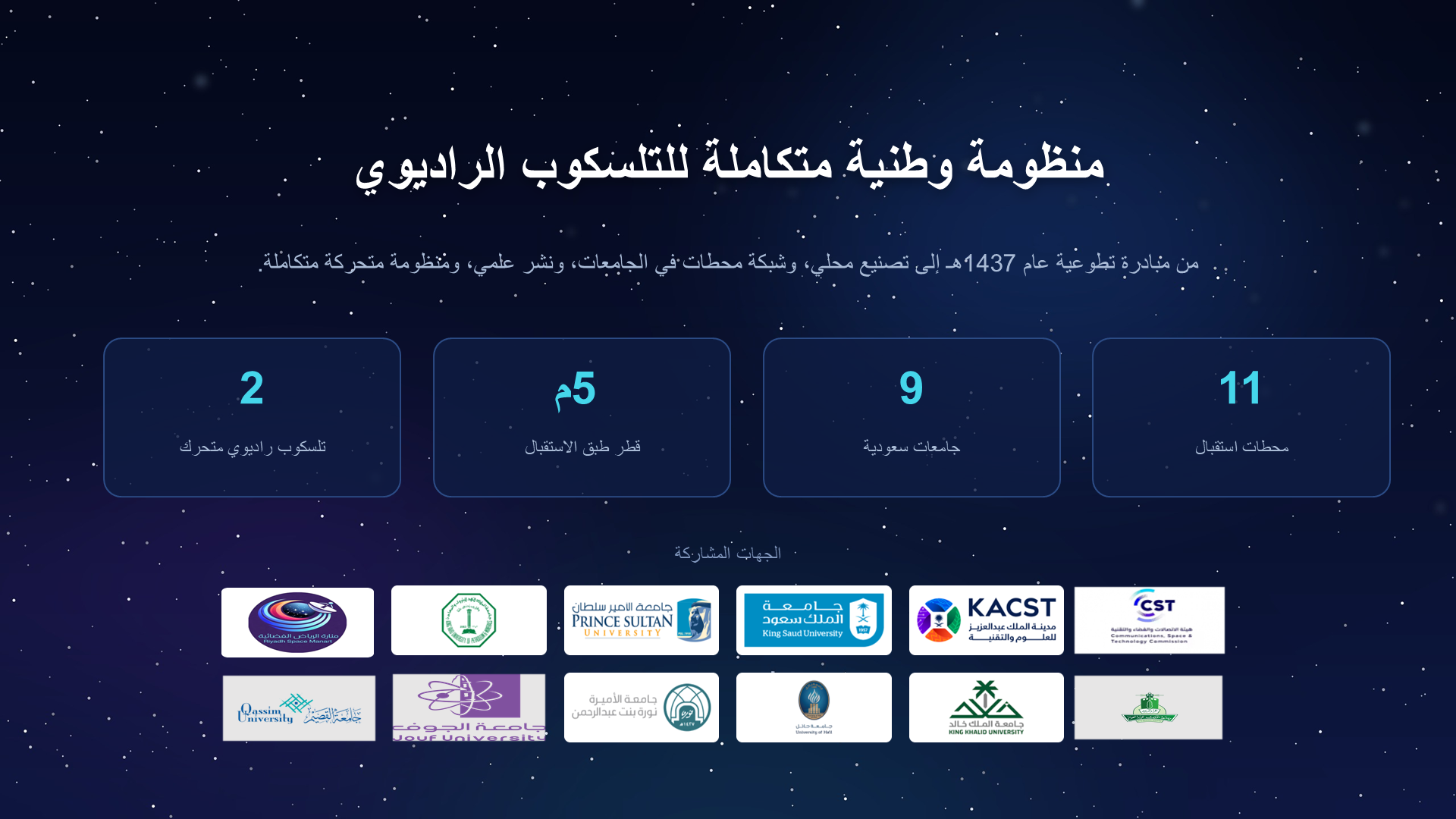 Original PowerPoint slide 019: منظومة وطنية متكاملة للتلسكوب الراديوي