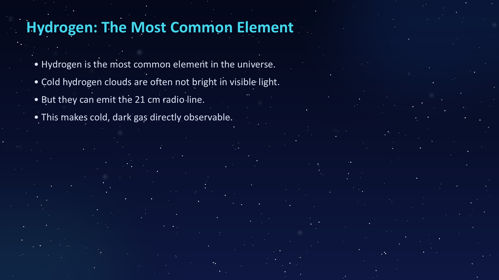 Original PowerPoint slide 022: Hydrogen: The Most Common Element