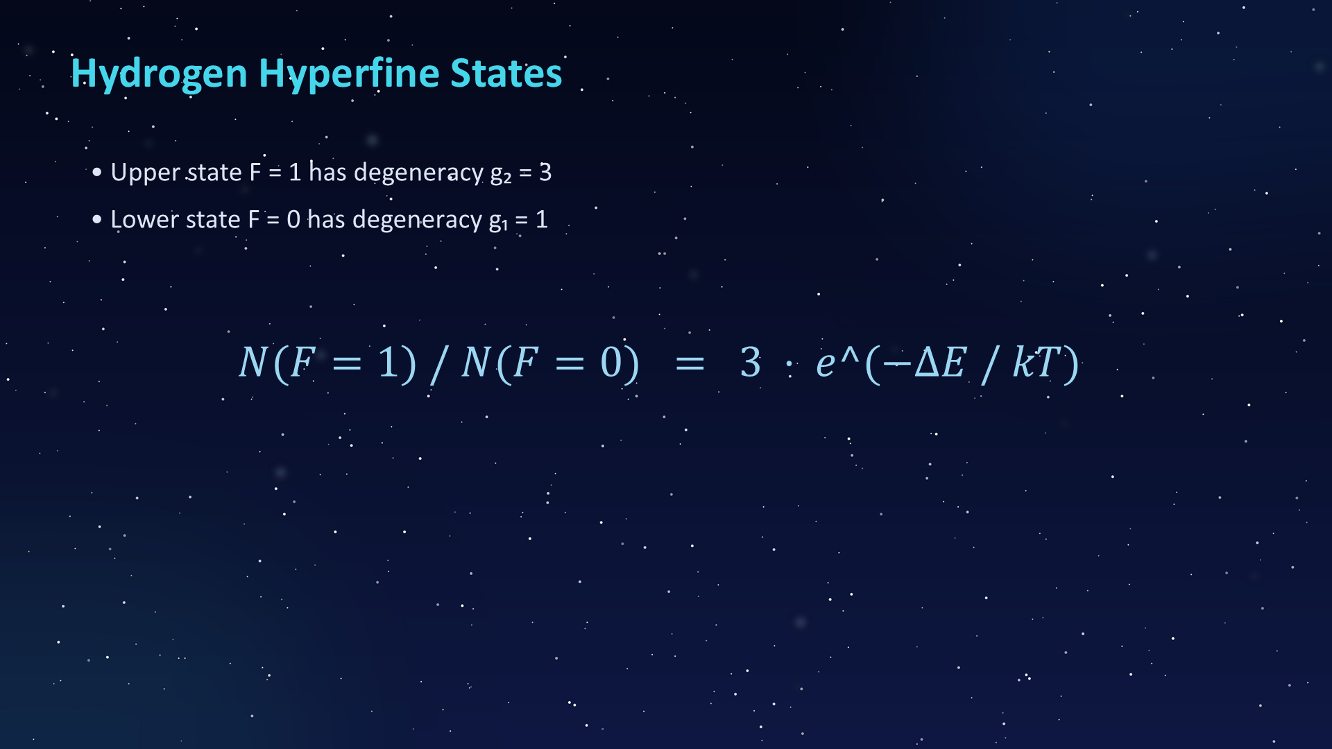 Original PowerPoint slide 027: Hydrogen Hyperfine States