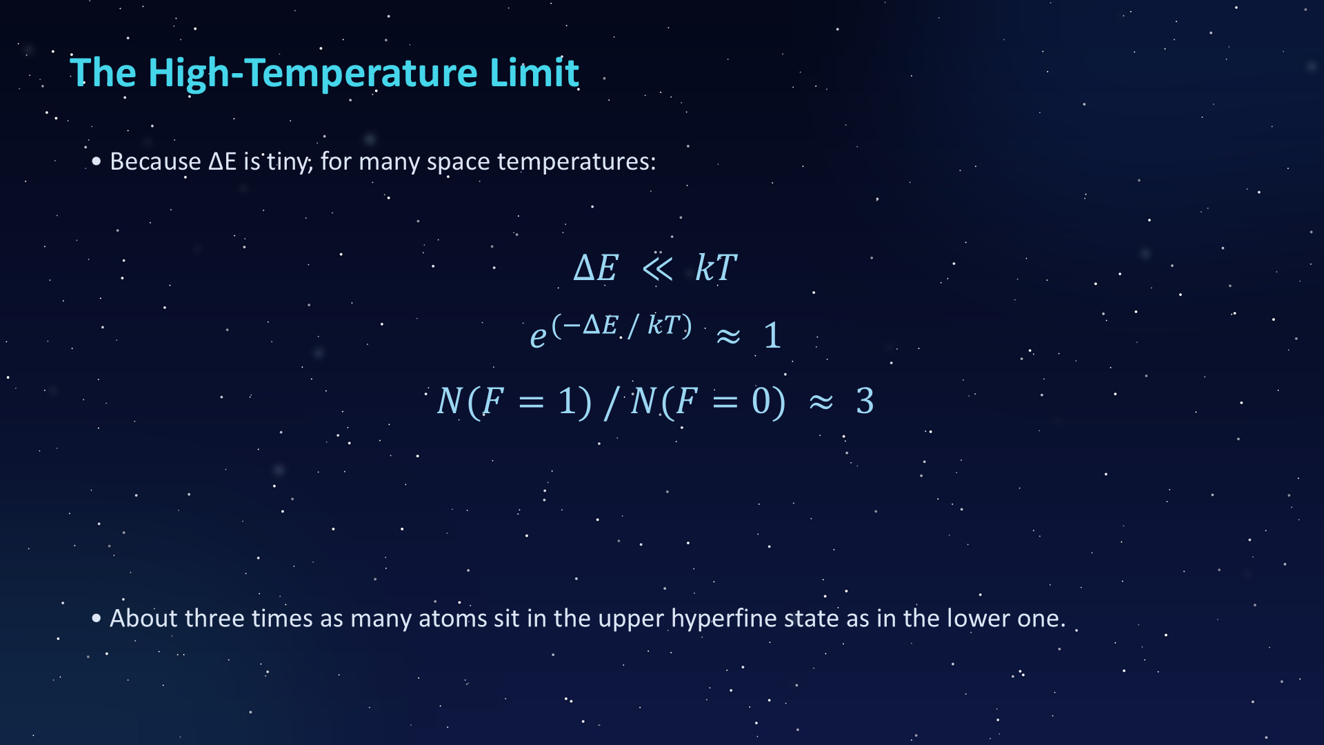 Original PowerPoint slide 028: The High-Temperature Limit