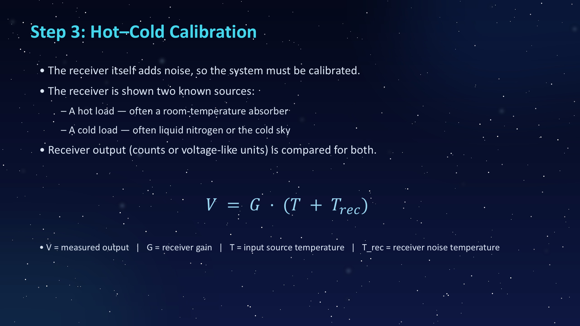 Original PowerPoint slide 038: Step 3: Hot–Cold Calibration