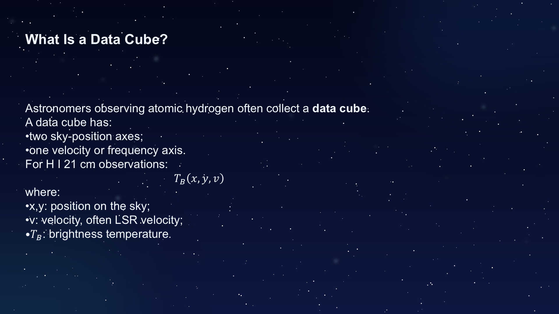 Original PowerPoint slide 047: What Is a Data Cube?